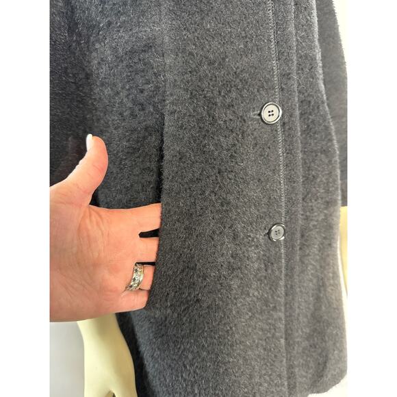 Vintage Studio By Searle Alpaca Coat in Black size medium - Picture 7 of 12